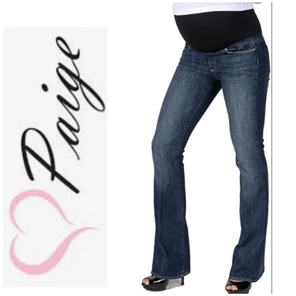 Paige Maternity Jeans Laurel Canyon Dark Wash Size 29 - Picture 2 of 16